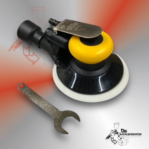 Exzenterschleifer, Pneumatisch Ø150 mm Schleifmaschine/Klett/Schleifpad inkl. Absaugung 2,5mm Hub #SAM00