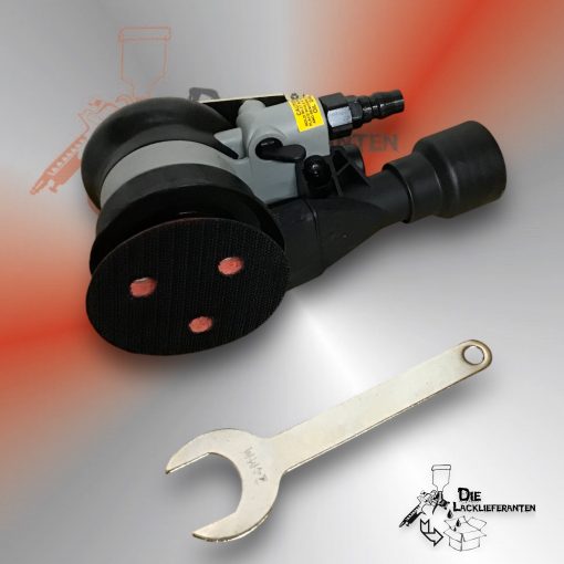 Mini Exzenterschleifer, Pneumatisch Ø75mm Schleifmaschine/Klett/Schleifpad – Bild 2