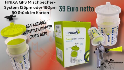 !!! ANGEBOT !!! FINIXA GPS Mischbecher-System 125µm oder 190µm -50 Stück