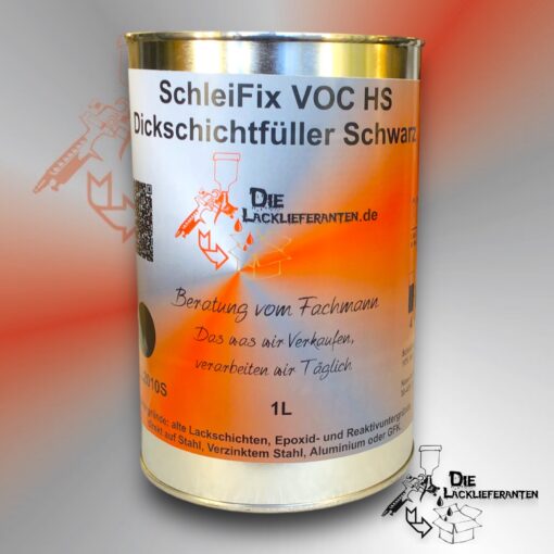 SchleiFix Dickschichtfüller 4:1 Schwarz 1L 5min bei 60°C / 15min bei 40°C #LL2010S