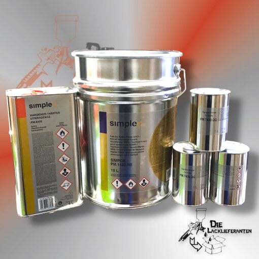 23L Simplex EP Grundierung  2K 3:1 Grau 15L + 5L Härter & 3L Verdünnung als Set !